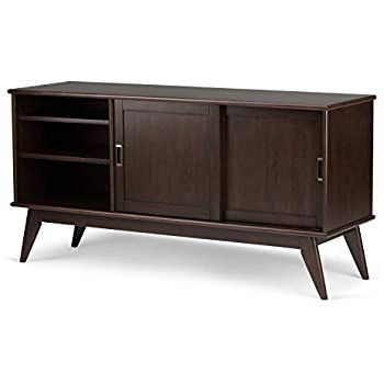 Widely Used Amazon: Simpli Home 3axcdrp 08 Draper Solid Hardwood Mid Century For Draper 62 Inch Tv Stands (View 3 of 20)