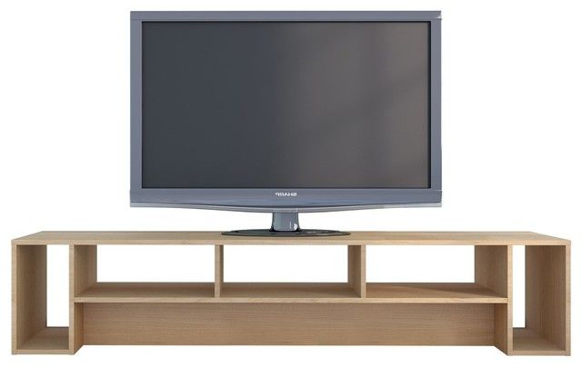 Widely Used Maple Tv Stands Pertaining To Rustik 72" Tv Stand, Natural Maple – Contemporary – Entertainment (View 11 of 20)
