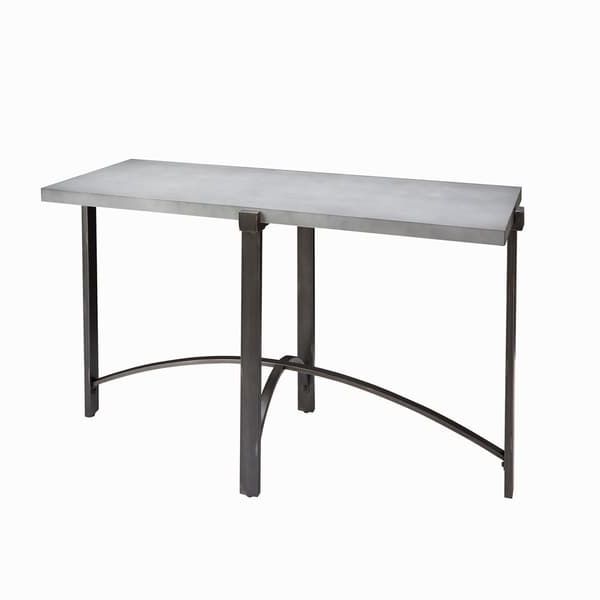 Widely Used Parsons Concrete Top & Brass Base 48x16 Console Tables With Regard To Concrete Top Console Table Phenomenal Mercury Iron Zin Home Interior (View 15 of 20)