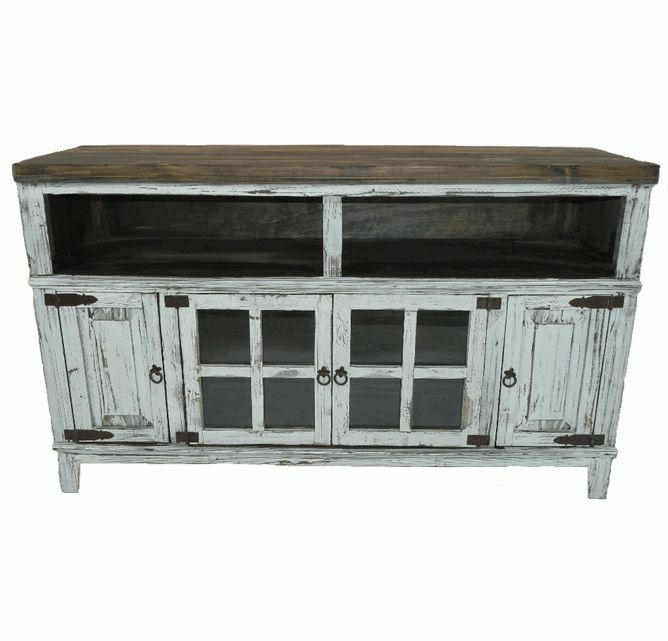 Widely Used Rustic White Tv Stands Throughout Rustic White Wash Tv Stand, Antique White Tv Stand (View 3 of 20)