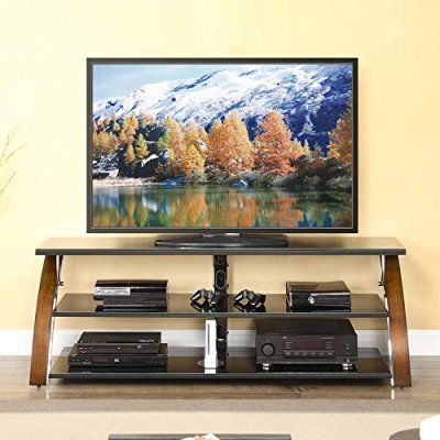Widely Used Tvstands: Top 7 Most Popular 55 Inch Glass Tv Stands – Tv Stands Central Throughout Wood Tv Stands With Glass Top (Photo 19 of 20)