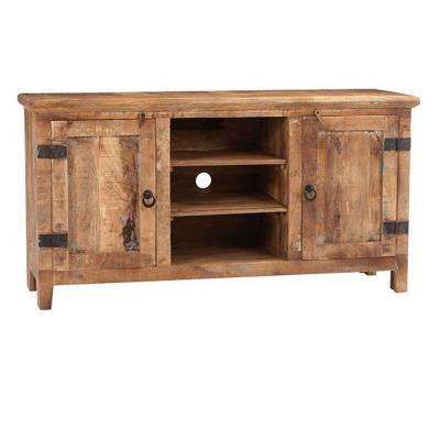 Wood Tv Armoire Stands Inside Most Popular Solid Wood – Tv Stands – Living Room Furniture – The Home Depot (View 5 of 20)