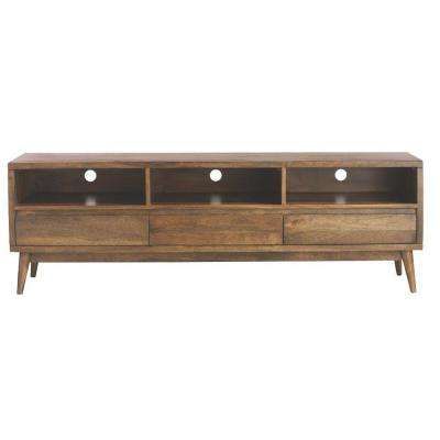 Wood Tv Stands For Most Recently Released Solid Wood – Tv Stands – Living Room Furniture – The Home Depot (View 10 of 20)