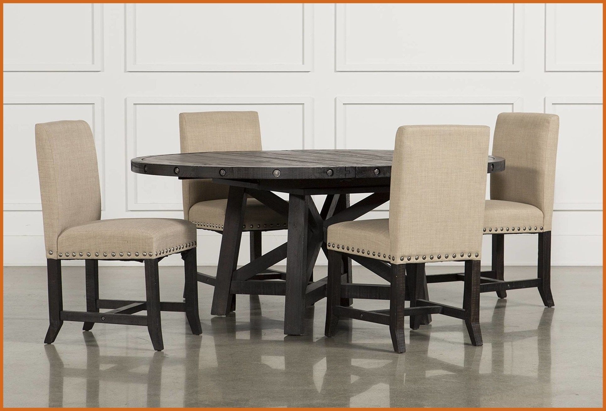2019 Latest Jaxon Grey Round Extension Dining Tables Intended For Preferred Pratiksha Sonoma 5 Piece Dining Sets (View 10 of 20)