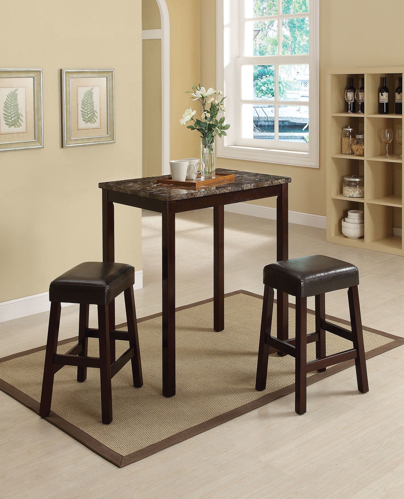 Askern 3 Piece Counter Height Dining Set With Regard To Current Askern 3 Piece Counter Height Dining Sets (set Of 3) (View 1 of 20)