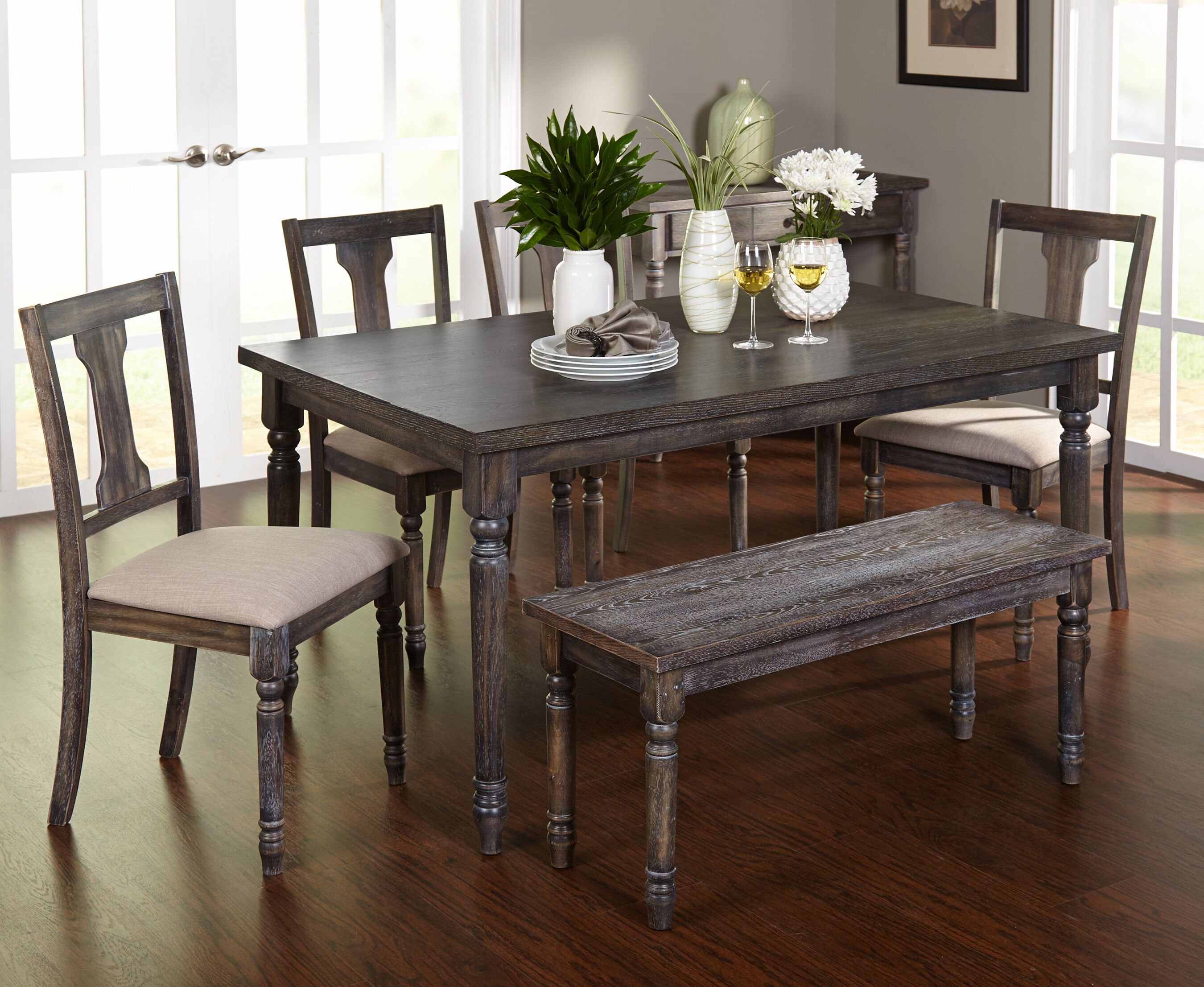 Best And Newest Osterman 6 Piece Extendable Dining Sets (set Of 6) In Farmhouse & Rustic 6 Piece Dining Sets (View 9 of 20)