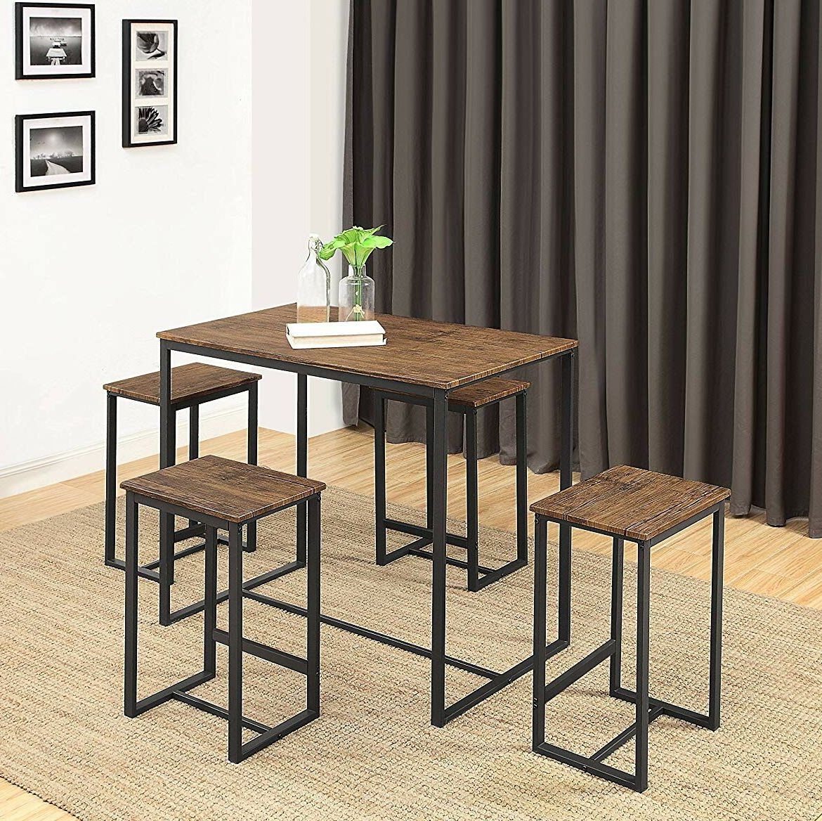 Fashionable Saintcroix 3 Piece Dining Sets For Delmar 5 Piece Dining Set (View 6 of 20)