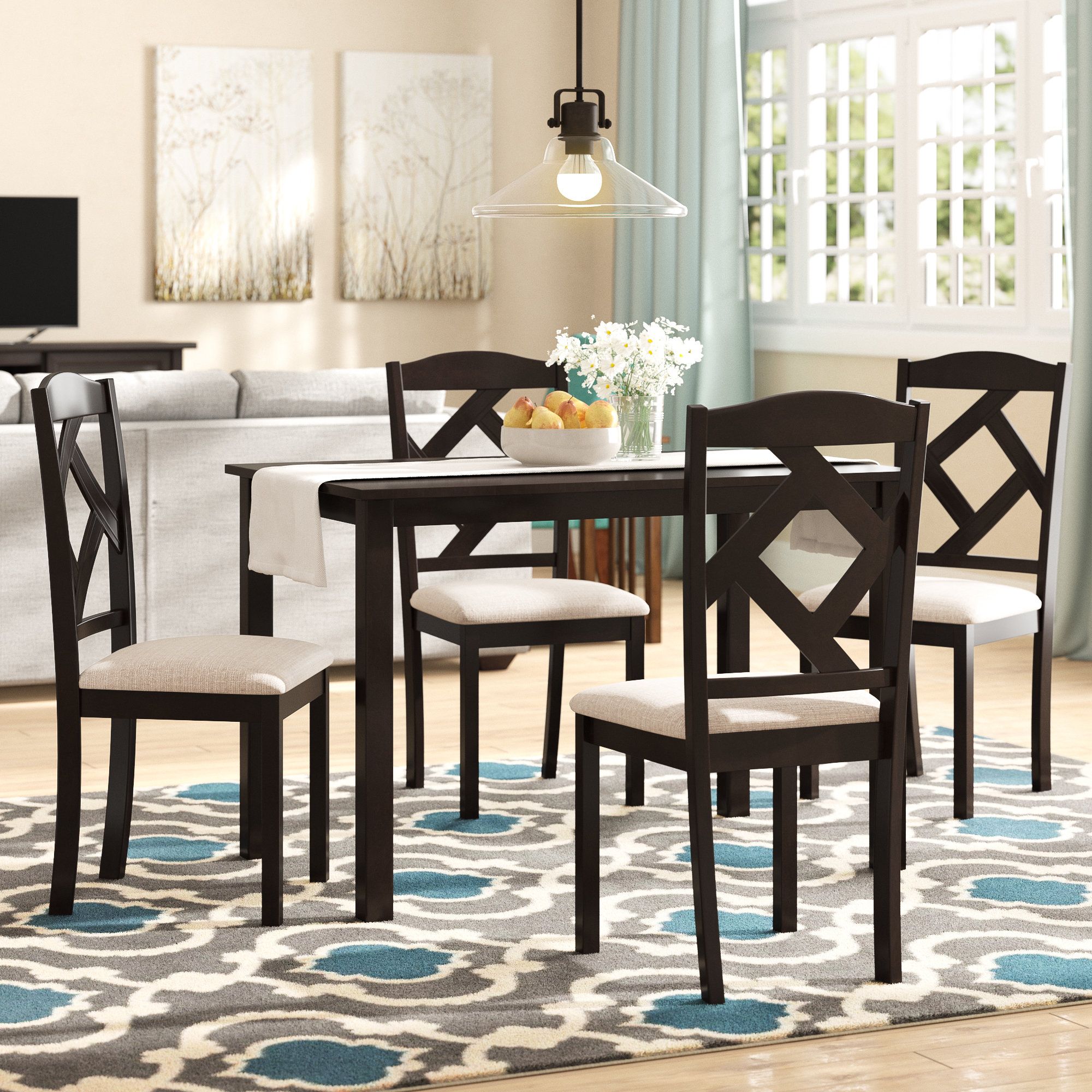 Goosman Modern And Contemporary 5 Piece Breakfast Nook Dining Set Within Widely Used 5 Piece Breakfast Nook Dining Sets (Photo 1 of 20)