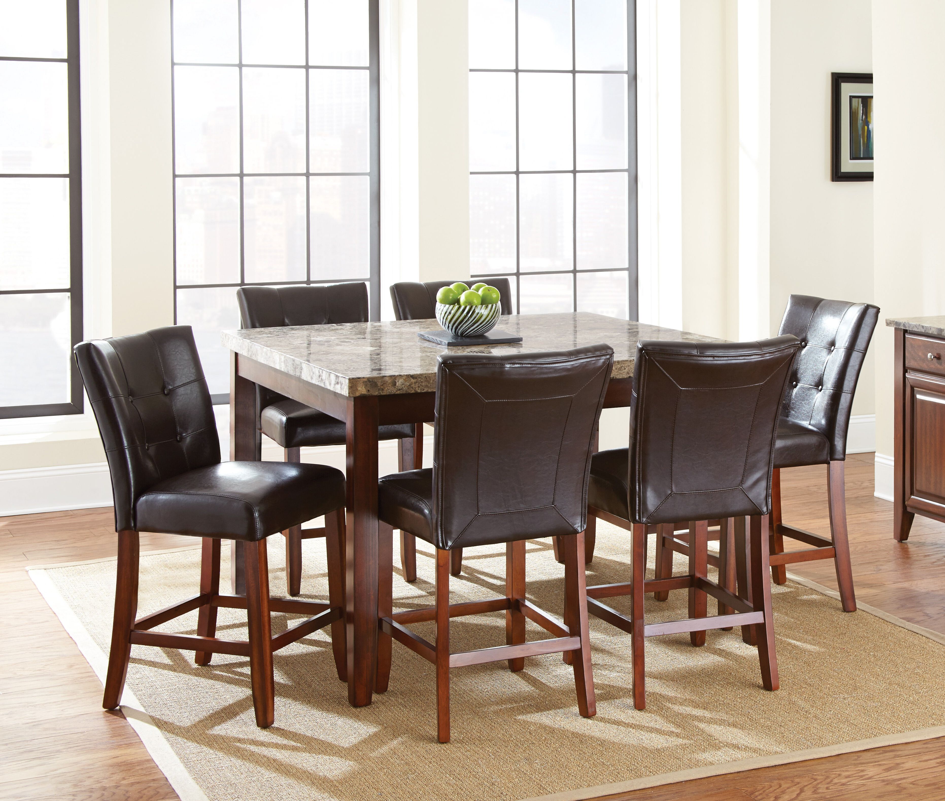 Lawhon 7 Piece Pub Table Set Regarding Current Askern 3 Piece Counter Height Dining Sets (set Of 3) (View 12 of 20)