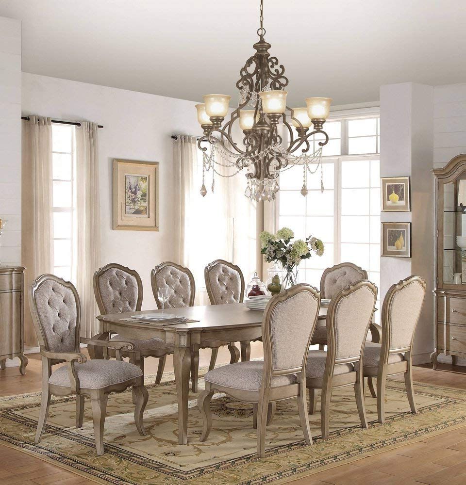 Most Current Chelmsford 3 Piece Dining Sets In Amazon – Acme Chelmsford Antique Taupe Dining Table – Tables (View 1 of 20)