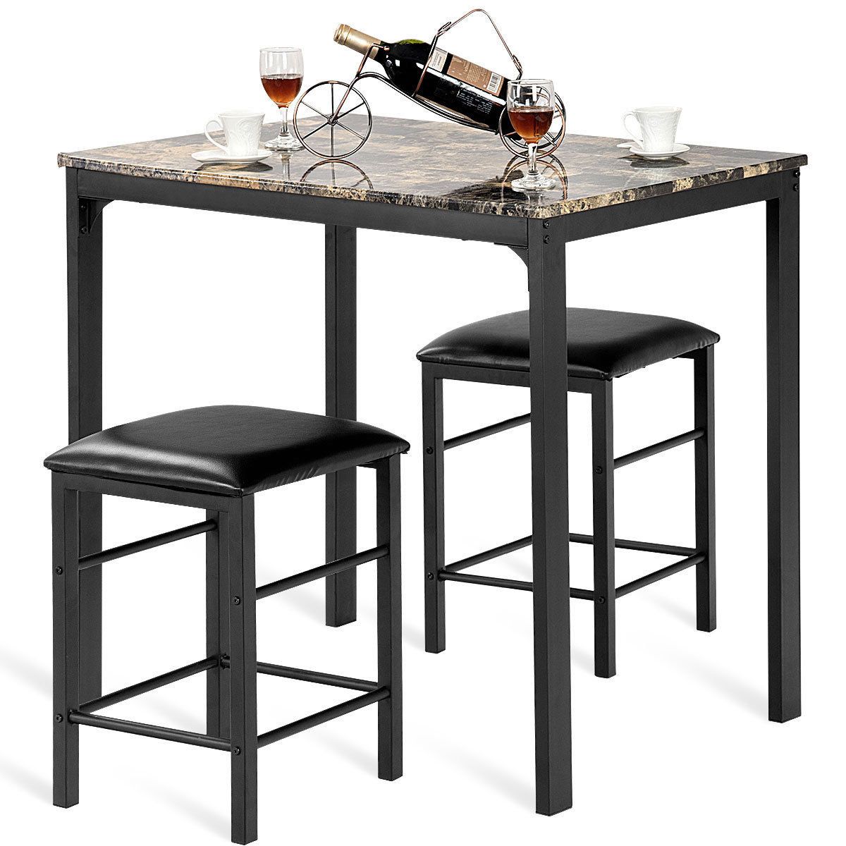 Featured Photo of The Best Mitzel 3 Piece Dining Sets