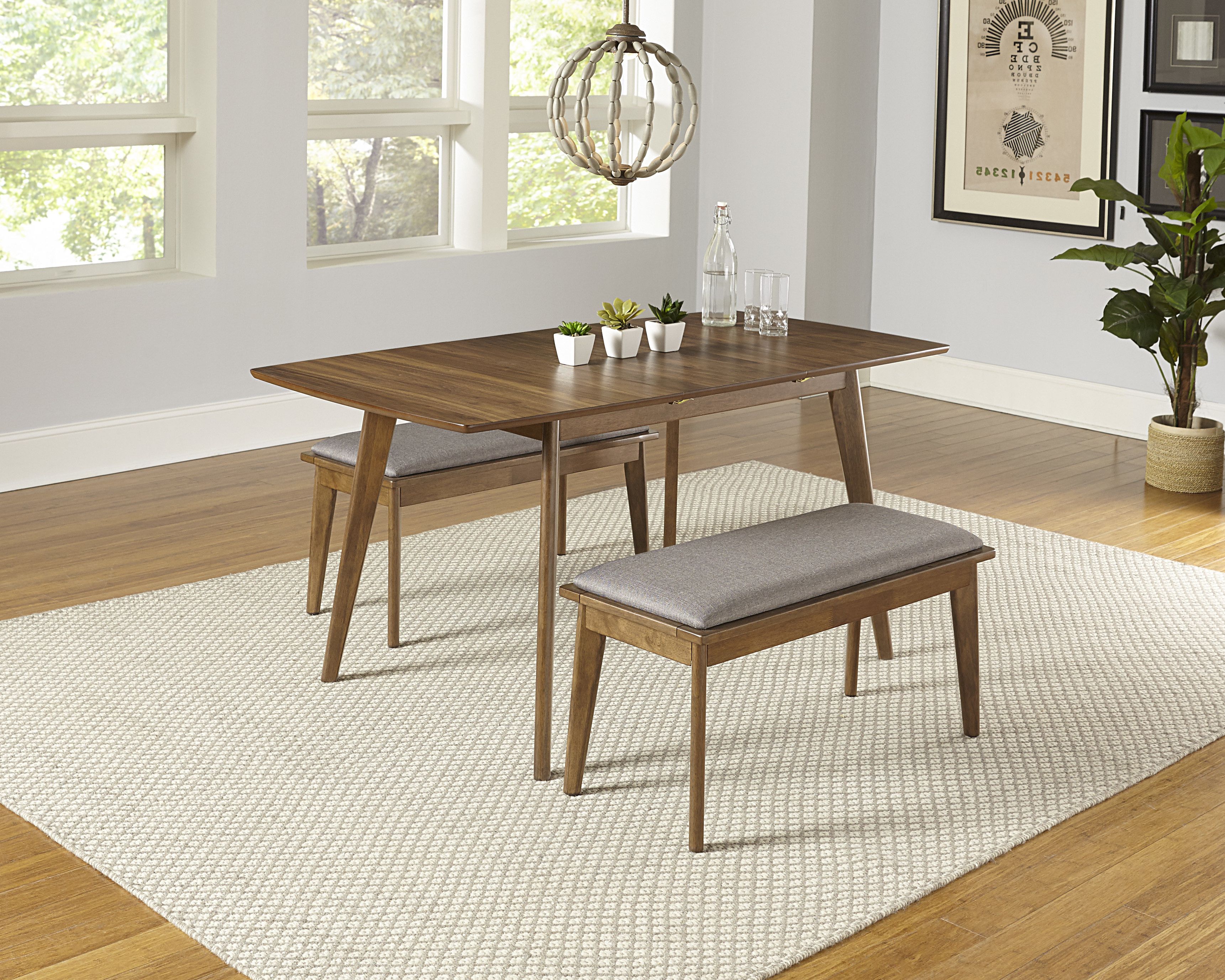 Most Up To Date Rockaway 3 Piece Extendable Solid Wood Dining Set Throughout Kerley 4 Piece Dining Sets (View 12 of 20)