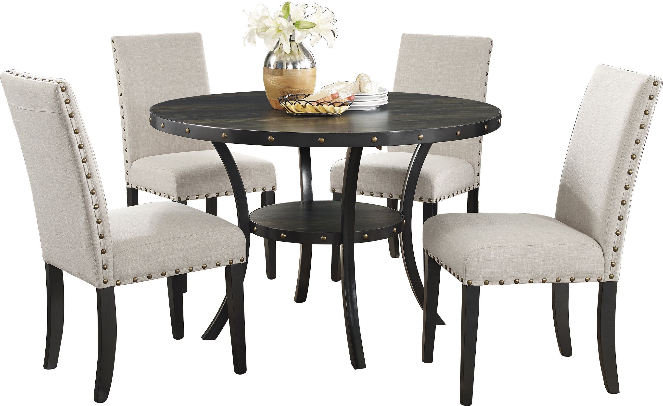 Newest Baxton Studio Keitaro 5 Piece Dining Sets In Gracie Oaks Amy 5 Piece Dining Set (View 10 of 20)