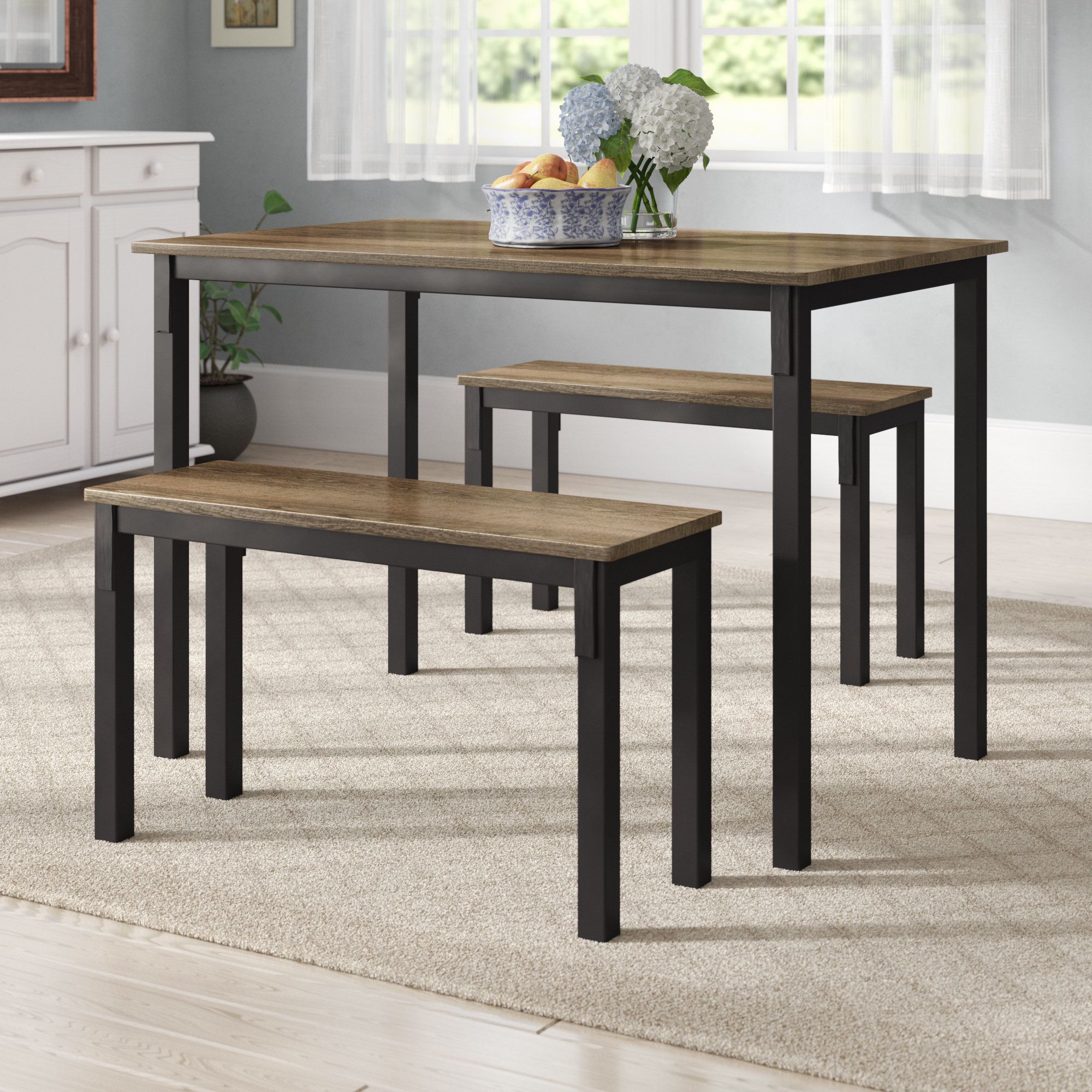 Rossiter 3 Piece Dining Sets Intended For Newest Rossiter 3 Piece Dining Set (View 1 of 20)