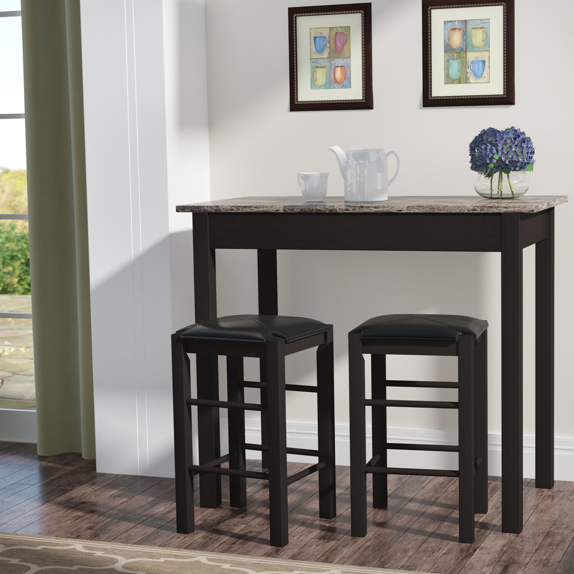 Sheetz 3 Piece Counter Height Dining Set Within Well Liked Sheetz 3 Piece Counter Height Dining Sets (Photo 1 of 20)