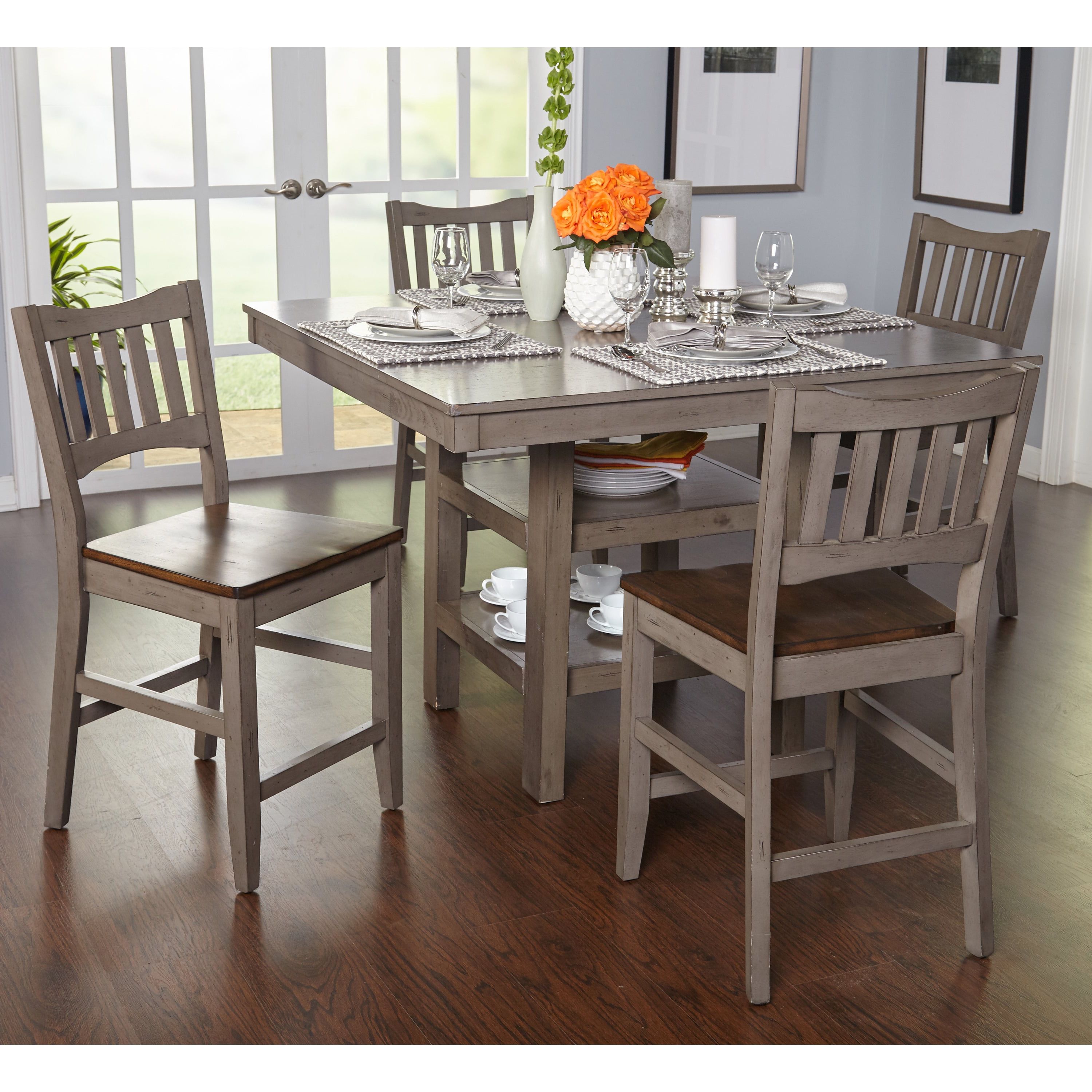 Simple Living Simon Counter Height 5 Piece Dining Set With Regard To 2017 5 Piece Dining Sets (Photo 2 of 20)