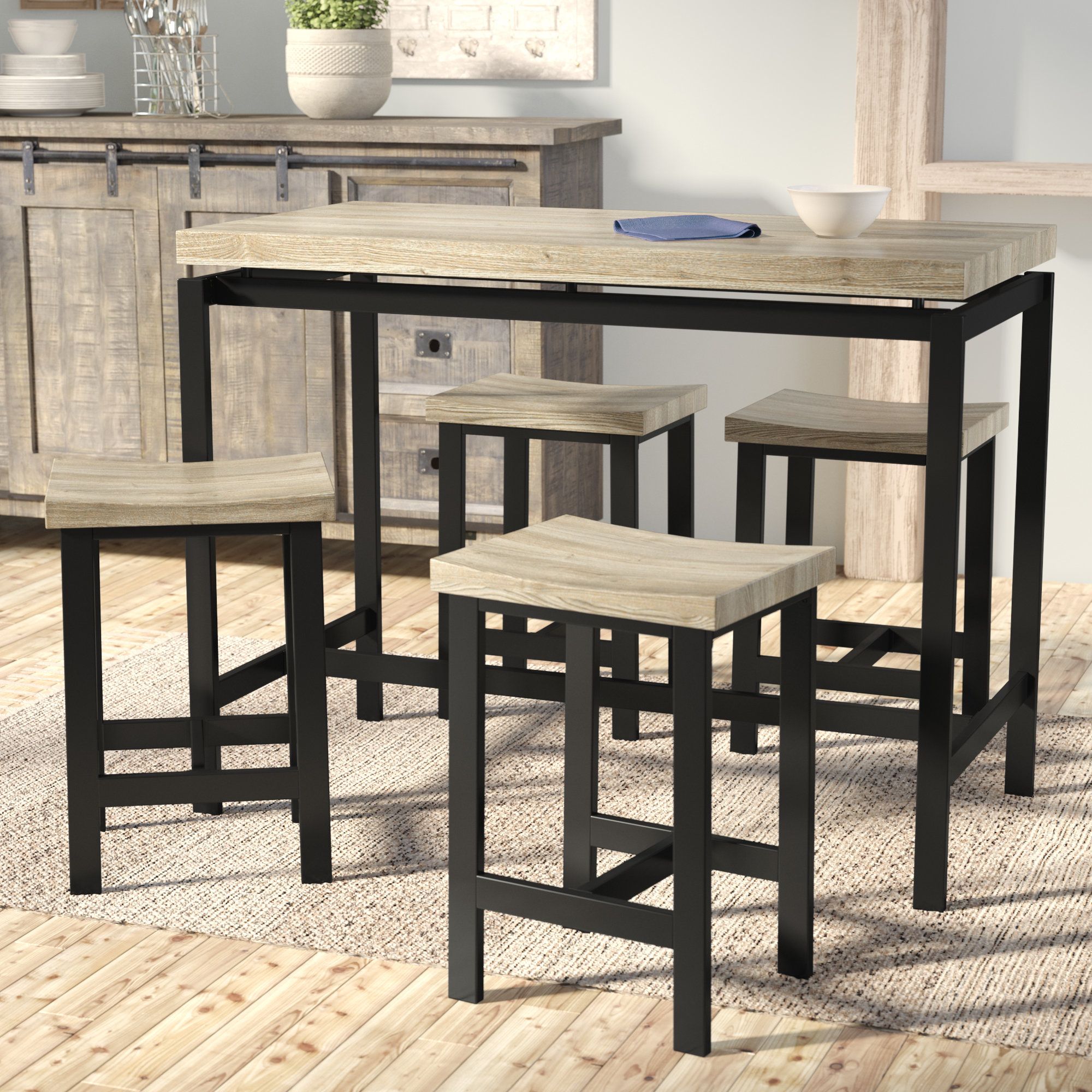 Wayfair Intended For Newest Falmer 3 Piece Solid Wood Dining Sets (View 12 of 20)