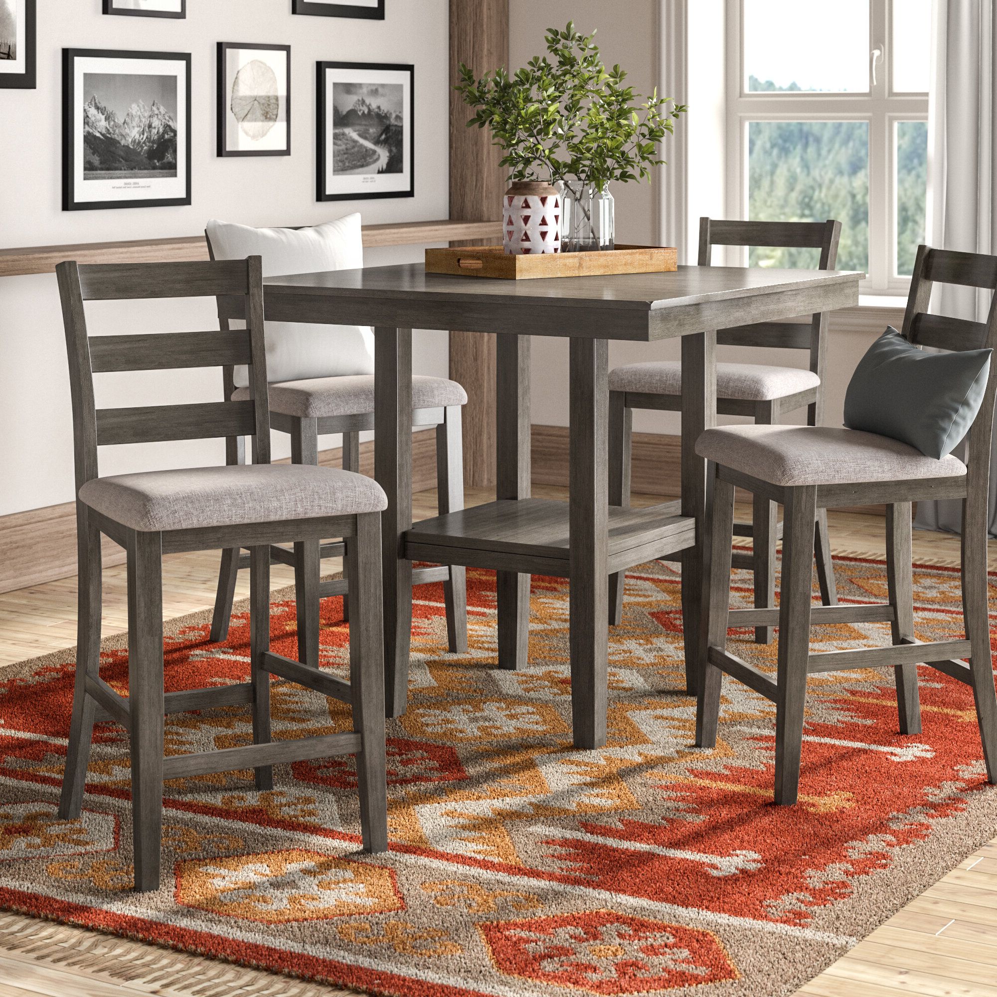 Wayfair Within Falmer 3 Piece Solid Wood Dining Sets (View 9 of 20)