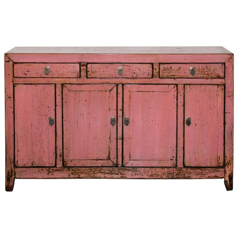 1900s Asian Antique Pink Sideboard In  (View 12 of 20)