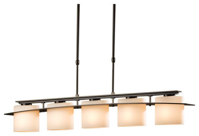 2019 Arc Ellipse 5 Light Mahogany Pendant, Standard, Stone Glass Intended For Blanchette 5 Light Candle Style Chandeliers (View 27 of 30)