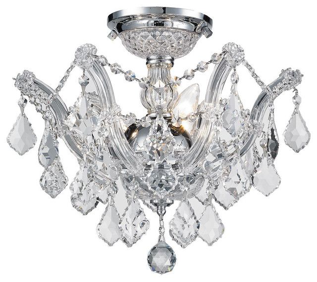 2020 Clea 3 Light Crystal Chandeliers Within Maria Theresa 3 Light Chrome Finish Crystal Shabby Chic Luxe Ceiling Light,  Clea (View 6 of 30)