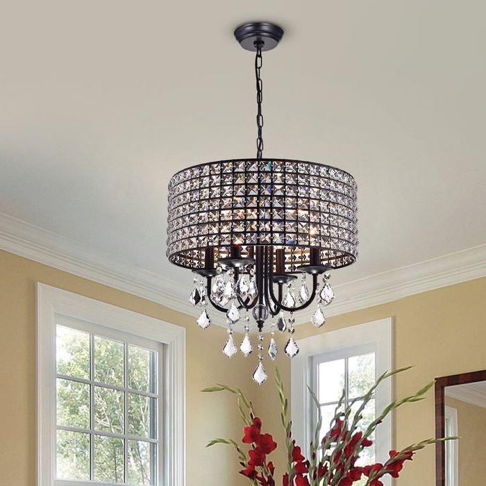 Albano 4 Light Crystal Chandelier With Regard To Most Popular Aldgate 4 Light Crystal Chandeliers (View 6 of 30)