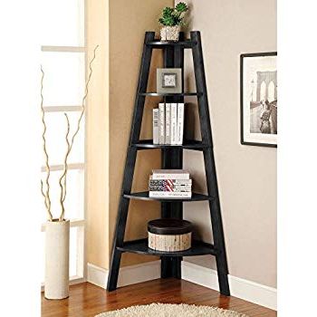 Amazon: Casual Home 5 Shelf Corner Ladder Bookcase Pertaining To Well Liked Taylorville Corner Bookcases (View 19 of 20)