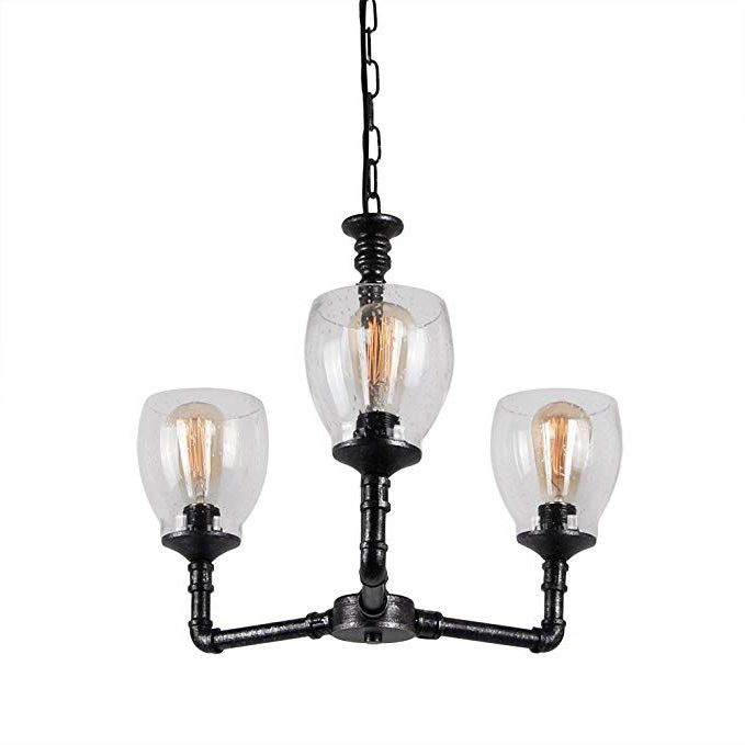 Anmire Pipe Pendant Light Industrial Rustic Chandelier And Intended For Well Known Morganti 4 Light Chandeliers (Photo 25 of 30)