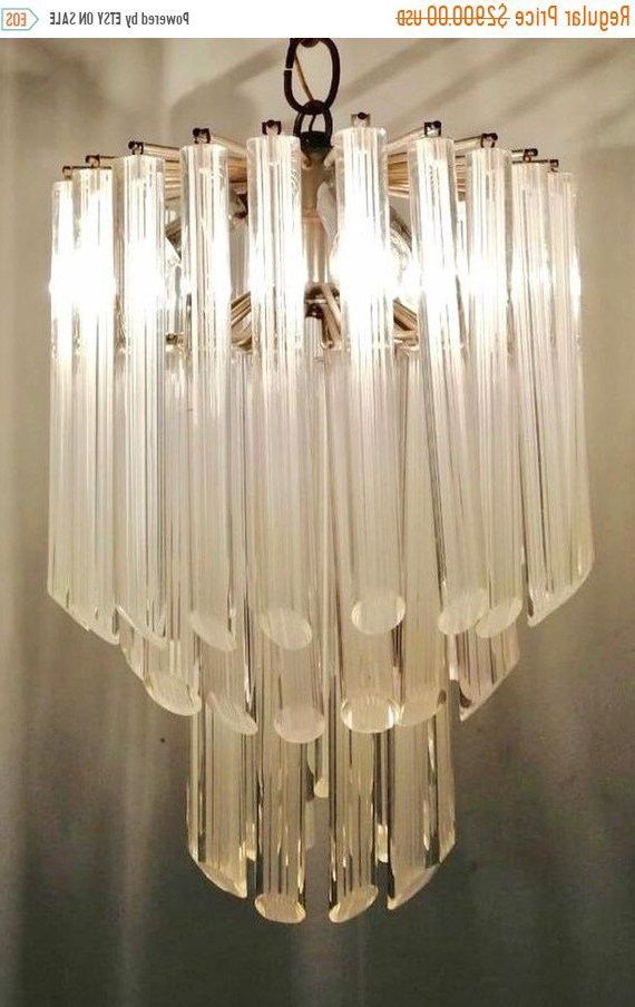 Benedetto 5 Light Crystal Chandeliers Inside Latest Original Midcentury Venini Crystal Chandelier, Crystal Prism (View 30 of 30)