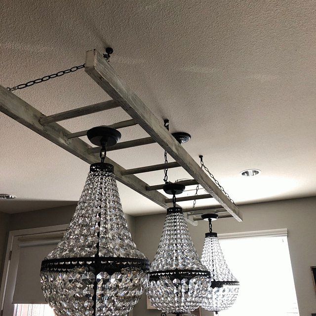 Best And Newest Vintage Farmhouse Ladder Chandelier Rustic T In Phifer 6 Light Empire Chandeliers (View 28 of 30)