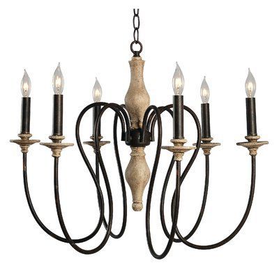 Bouchette Traditional 6 Light Candle Style Chandeliers With Best And Newest Ophelia & Co (View 8 of 30)