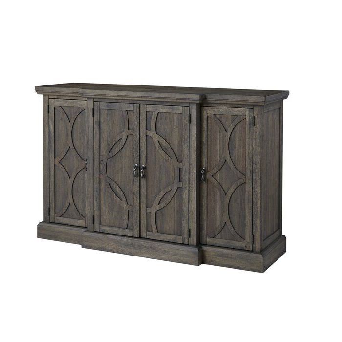 Candide Wood Credenzas Throughout Most Recent Candide Dark Gray Wood Credenza In  (View 12 of 20)