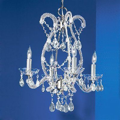 Classic Lighting Aurora 4 Light Chrome Chandelier Intended For Recent Aurore 4 Light Crystal Chandeliers (View 14 of 30)