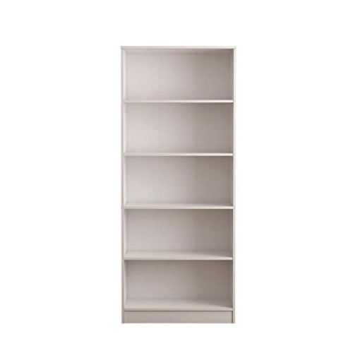 Current Hampton Bay White 5 Shelf Standard Bookcase Within Kayli Standard Bookcases (View 13 of 20)