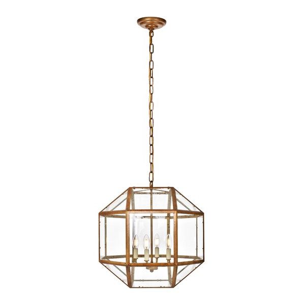Current Reidar 4 Light Geometric Chandeliers Throughout Modern & Contemporary Geometric Cage Chandelier (View 19 of 30)
