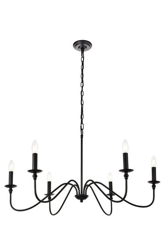 Diaz 6 Light Candle Style Chandeliers In Fashionable Hamza 6 Light Candle Style Chandelier (View 7 of 30)