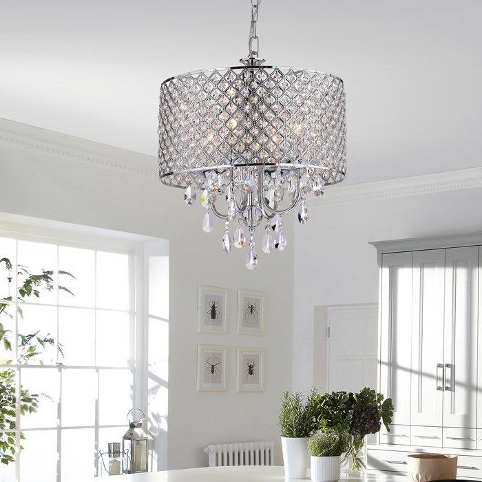 Famous Von 4 Light Crystal Chandelier In  (View 10 of 30)