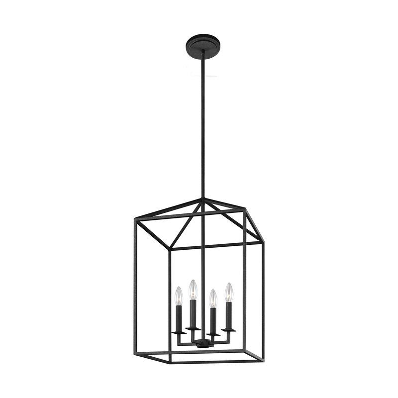 Fashionable 4 Light Lantern Square / Rectangle Pendants Regarding Odie 4 Light Lantern Square/rectangle Pendant (View 6 of 30)