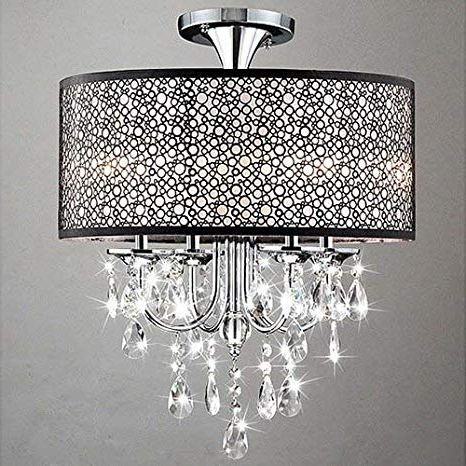 First Lighting Agena 4 Light Drum Chandelier – – Amazon Within Most Recent Breithaup 4 Light Drum Chandeliers (View 15 of 30)