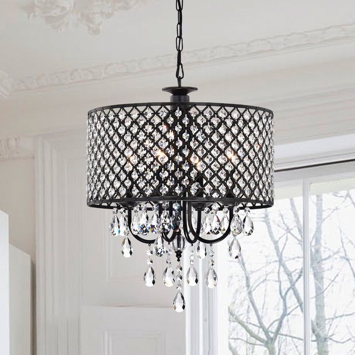 Featured Photo of 30 The Best Gisselle 4-light Drum Chandeliers
