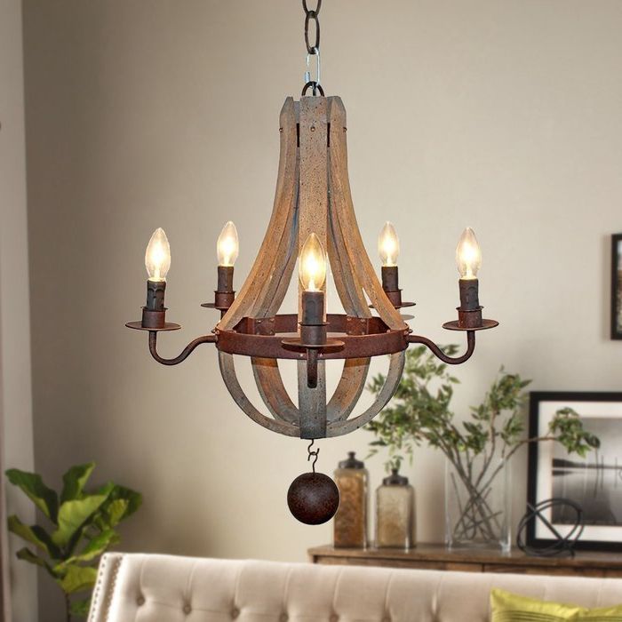 Kenna 5 Light Empire Chandeliers Inside Most Recent Amata Flask Shape 5 Light Empire Chandelier (View 10 of 30)
