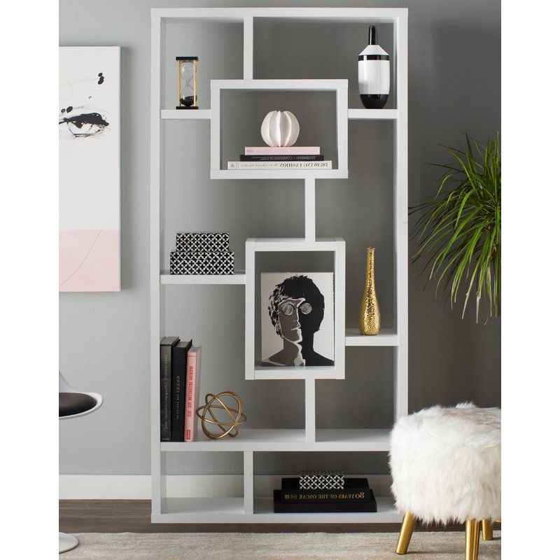 Mosher Geometric Bookcase With Regard To Most Recent Bostic Geometric Bookcases (View 11 of 20)