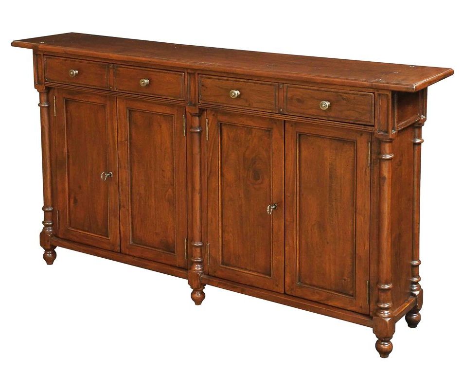 Most Current Hall Narrow Cabinet Solid Walnut French Finish 60"w X 12"d X Throughout Payton Serving Sideboards (View 19 of 20)