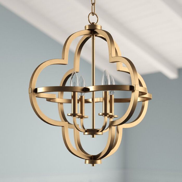 Most Current Middleton 4 Light Single Geometric Chandelier In Reidar 4 Light Geometric Chandeliers (View 16 of 30)