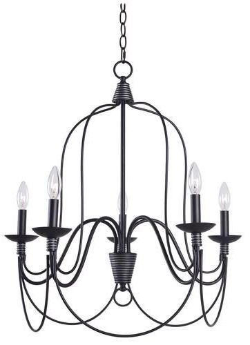 Most Current Watford 6 Light Candle Style Chandeliers Inside Hunter Lighting Wisket 5 Light Chandelier At Menards (View 18 of 30)