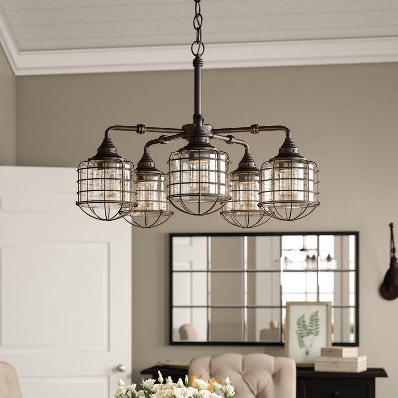 Most Recent Aadhya 5 Light Drum Chandeliers With Roberts 5 Light Shaded Chandelier In  (View 29 of 30)