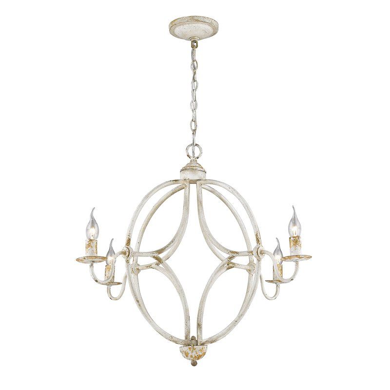 Most Recent Darla 4 Light Candle Style Chandelier With Regard To Florentina 5 Light Candle Style Chandeliers (View 26 of 30)