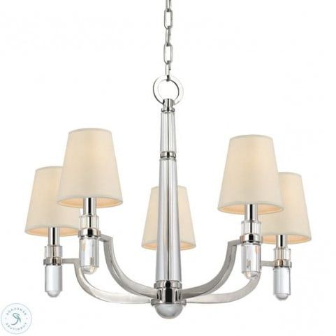 Most Up To Date Dayton Polished Nickel 5 Light Chandelier For Millbrook 5 Light Shaded Chandeliers (View 12 of 30)