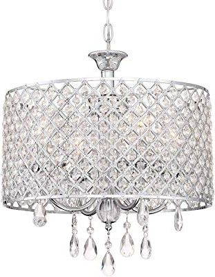 Most Up To Date Edvivi Marya 4 Lights Oil Rubbed Bronze Round Crystal For Mckamey 4 Light Crystal Chandeliers (View 23 of 30)