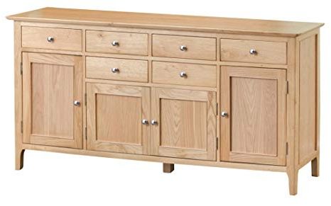 Norton Oak 2 Drawer 4 Door Large Sideboard In Lacquered Regarding Well Liked Norton Sideboards (View 8 of 20)